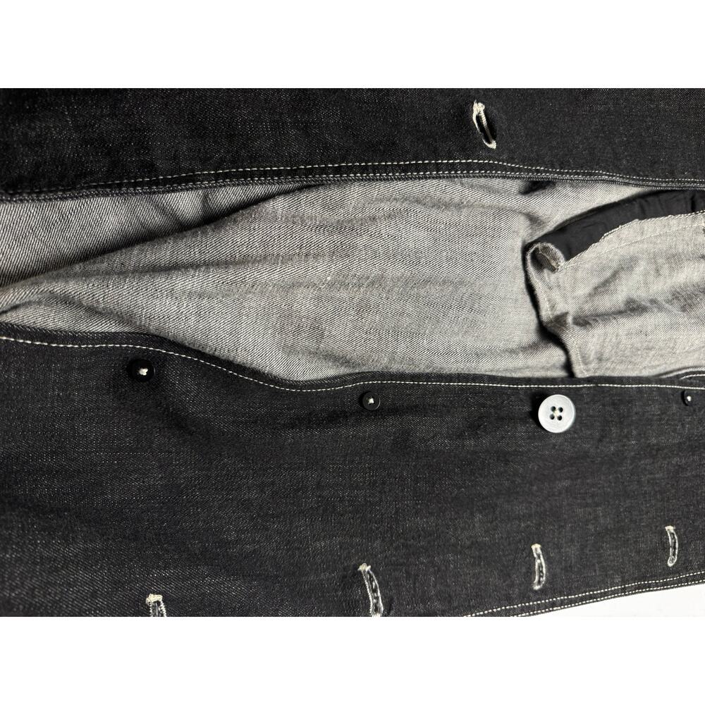 VTG Y2K Lauren Jeans Co. Ralph Lauren Dark Wash Denim Trench Coat M NWOT - Picture 10 of 11